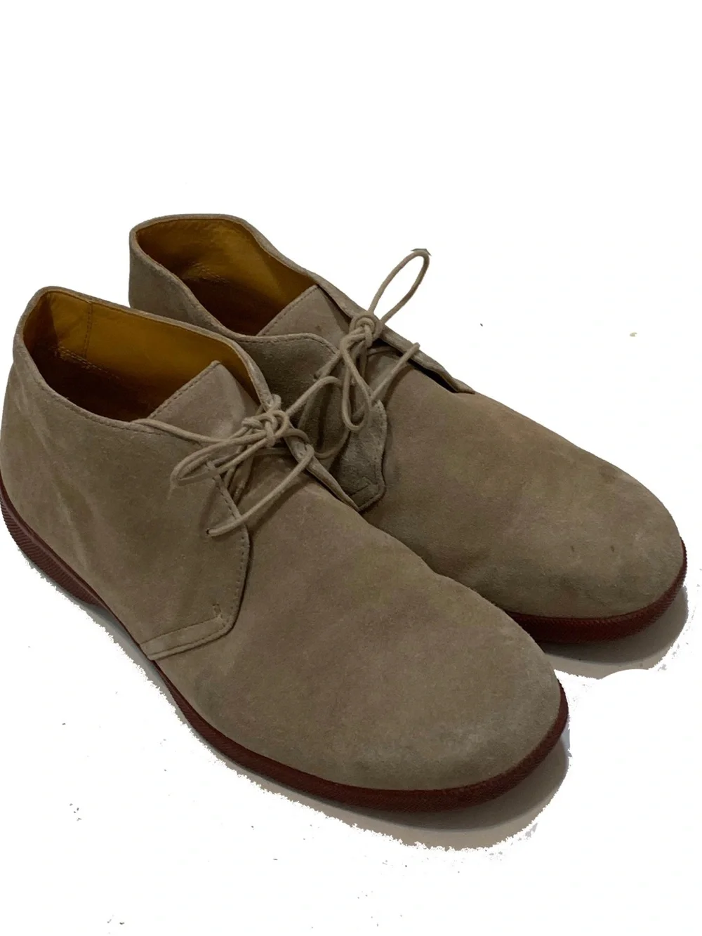 Polo Ralph Lauren Men's Beige Suede Lace-Up Chukka Boots